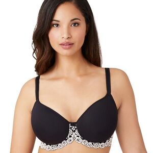 Wacoal Women’s 36G Bra Black Embrace Lace T Shirt 853191 Underwire Back Closure